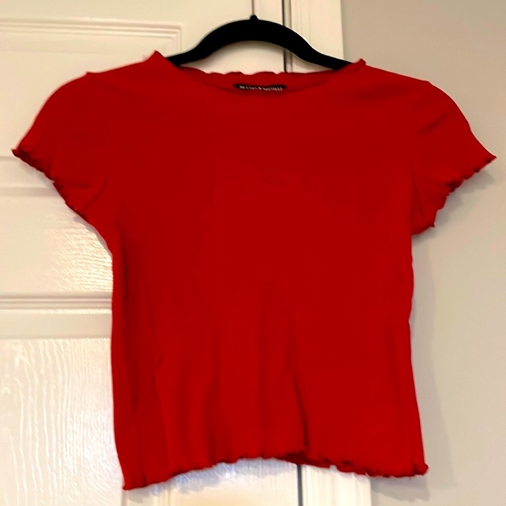 COPY - Red Lettuce-Style Crop Top